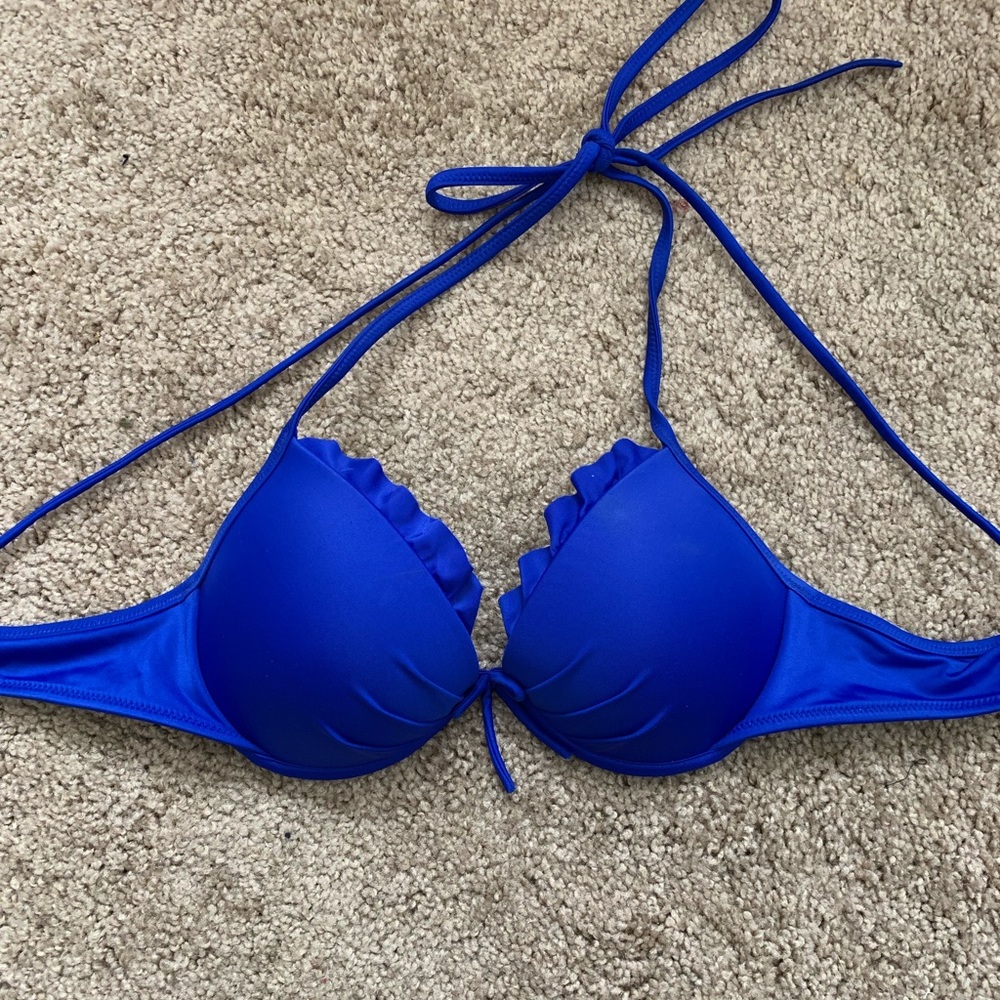 Victoria’s Secret Blue Bikini Top (Padded)Size 32B